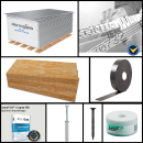 Trockenbau Ständerwand beidseitig beplankt - Komplett-Set mit Dämmung / Bauplatte / Metallprofile / Zubehör